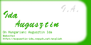 ida augusztin business card